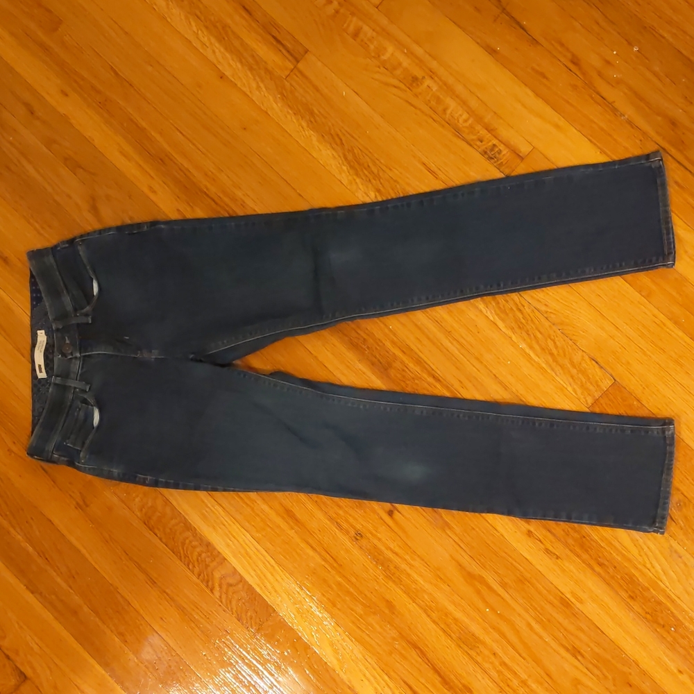 Dark Blue Levi's Straight Leg Jeans - Size 4